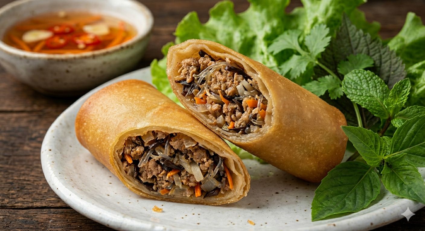 chả giò xốp tôm cua
